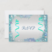 UAWG Blue Under Sea Birthday Party RSVP Karte (Rückseite)