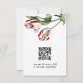 UAWG | Blumenrot/weiß Rembrandt Tulips RSVP Karte (Rückseite)