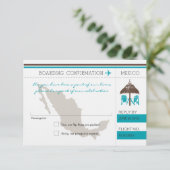 UAWG Boarding nach Mexiko RSVP Karte (Stehend Vorderseite)