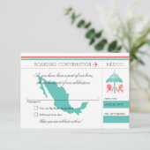 UAWG Boarding nach Mexiko RSVP Karte (Stehend Vorderseite)