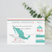 UAWG Boarding nach Mexiko RSVP Karte (Stehend Vorderseite)