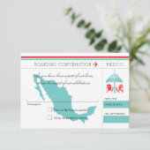 UAWG Boarding nach Mexiko RSVP Karte (Stehend Vorderseite)