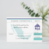 UAWG Boarding nach Mexiko RSVP Karte (Stehend Vorderseite)