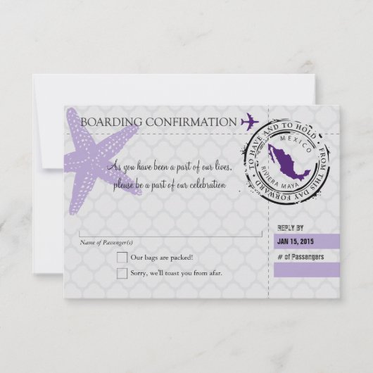 UAWG Boarding nach Mexiko RSVP Karte (Vorderseite)