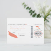 UAWG Boarding Pass auf Aruba RSVP Karte (Stehend Vorderseite)