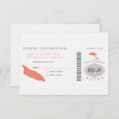 UAWG Boarding Pass auf Aruba RSVP Karte (Vorne/Hinten)