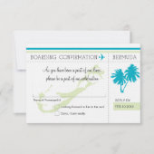 UAWG Boarding Pass auf BERMUDA RSVP Karte (Vorderseite)