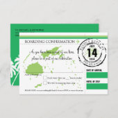 UAWG-Boarding-Pass auf die Fidschi-Inseln Einladung (Vorne/Hinten)