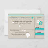 UAWG Boarding Pass auf HAWAII RSVP Karte (Vorderseite)