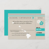 UAWG Boarding Pass auf HAWAII RSVP Karte (Vorne/Hinten)