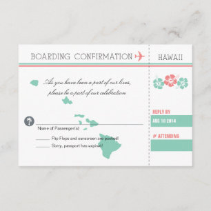 UAWG Boarding Pass auf HAWAII RSVP Karte