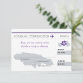 UAWG Boarding Pass auf JAMAICA RSVP Karte (Stehend Vorderseite)