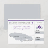 UAWG Boarding Pass auf JAMAICA RSVP Karte (Vorne/Hinten)