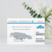 UAWG Boarding Pass auf JAMAICA RSVP Karte (Stehend Vorderseite)