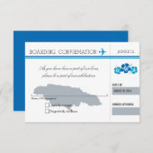UAWG Boarding Pass auf JAMAICA RSVP Karte (Vorne/Hinten)