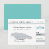 UAWG Boarding Pass auf JAMAICA RSVP Karte (Vorne/Hinten)