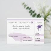 UAWG Boarding Pass auf JAMAICA RSVP Karte (Stehend Vorderseite)