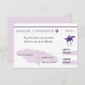 UAWG Boarding Pass auf JAMAICA RSVP Karte (Vorne/Hinten)