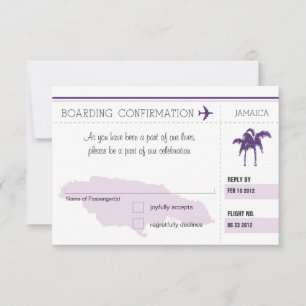 UAWG Boarding Pass auf JAMAICA RSVP Karte