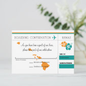 UAWG Boarding Pass bis Hawaii Einladung (Stehend Vorderseite)