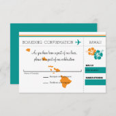 UAWG Boarding Pass bis Hawaii Einladung (Vorne/Hinten)