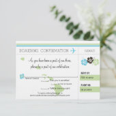 UAWG Boarding Pass bis Hawaii RSVP Karte (Stehend Vorderseite)