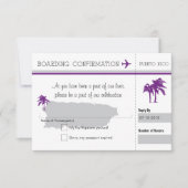 UAWG Boarding Pass bis Puerto Rico RSVP Karte (Vorderseite)