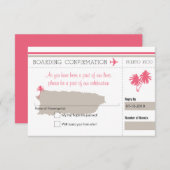 UAWG Boarding Pass bis Puerto Rico RSVP Karte (Vorne/Hinten)