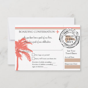 UAWG-Boarding-Pass für die Dominikanische Republik RSVP Karte