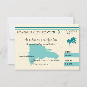 UAWG-Boarding-Pass für die Dominikanische Republik RSVP Karte