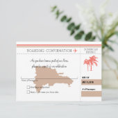UAWG-Boarding-Pass für die Dominikanische Republik RSVP Karte (Stehend Vorderseite)