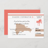 UAWG-Boarding-Pass für die Dominikanische Republik RSVP Karte (Vorne/Hinten)