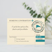 UAWG-Boarding-Pass für die Dominikanische Republik RSVP Karte (Stehend Vorderseite)