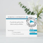 UAWG-Boarding-Pass für die Dominikanische Republik RSVP Karte (Stehend Vorderseite)