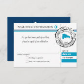 UAWG-Boarding-Pass für die Dominikanische Republik RSVP Karte (Vorne/Hinten)