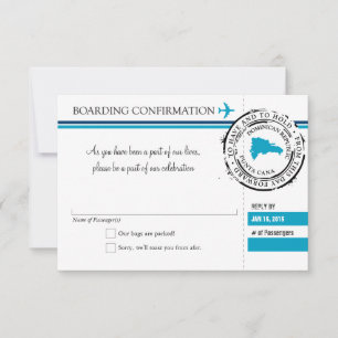 UAWG-Boarding-Pass für die Dominikanische Republik RSVP Karte