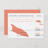 UAWG Boarding Pass to Aruba RSVP Karte (Vorne/Hinten)