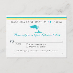 UAWG Boarding Pass to Aruba RSVP Karte