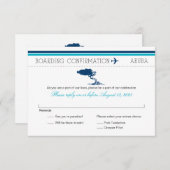 UAWG Boarding Pass to Aruba RSVP Karte (Vorne/Hinten)