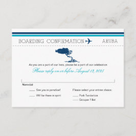 UAWG Boarding Pass to Aruba RSVP Karte