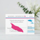 UAWG Boarding Pass to Aruba RSVP Karte (Stehend Vorderseite)