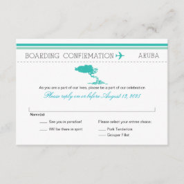 UAWG Boarding Pass to Aruba RSVP Karte