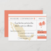 UAWG Boarding Pass TO MEXICO Einladung (Vorne/Hinten)