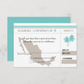 UAWG Boarding Pass TO MEXICO RSVP Karte (Vorne/Hinten)