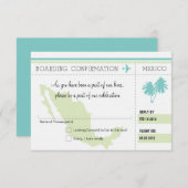 UAWG Boarding Pass TO MEXICO RSVP Karte (Vorne/Hinten)
