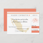 UAWG Boarding Pass TO MEXICO RSVP Karte (Vorne/Hinten)