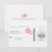 UAWG Boarding Pass Wedding RSVP Karte (Vorne/Hinten)