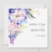 *~* UAWG Boho Blume AR12 QR Hochzeit Einladung (Vorderseite)