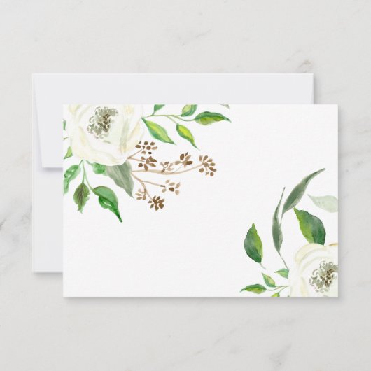 UAWG BOHO Rustic Wood UAWG Response Wilde Rose RSVP Karte (Rückseite)