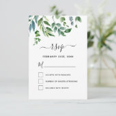 UAWG Botanische Hochzeit im Grünen Foliage Einladung (Stehend Vorderseite)